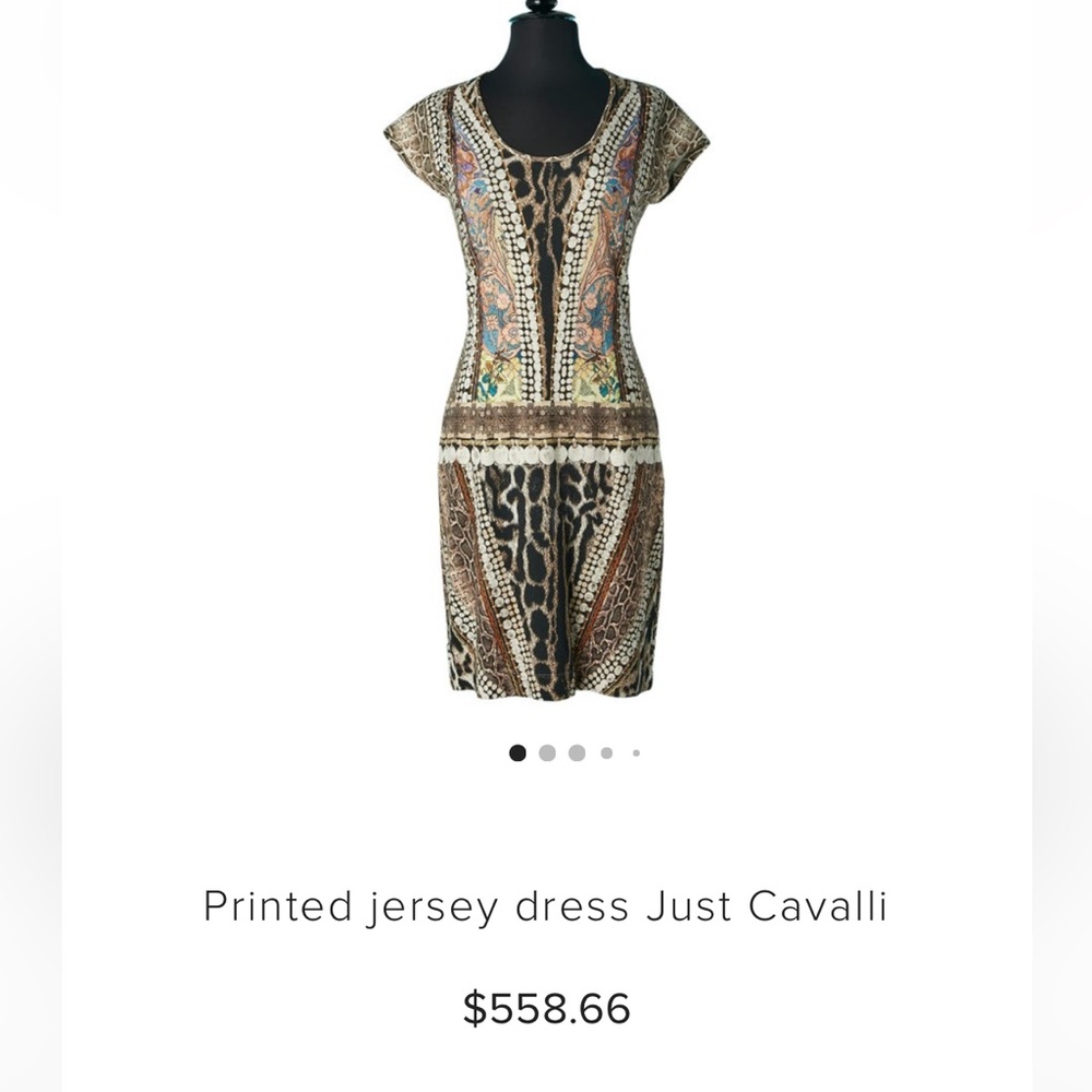 EUC Just Cavalli Mixed print Bodycon Mini Dress